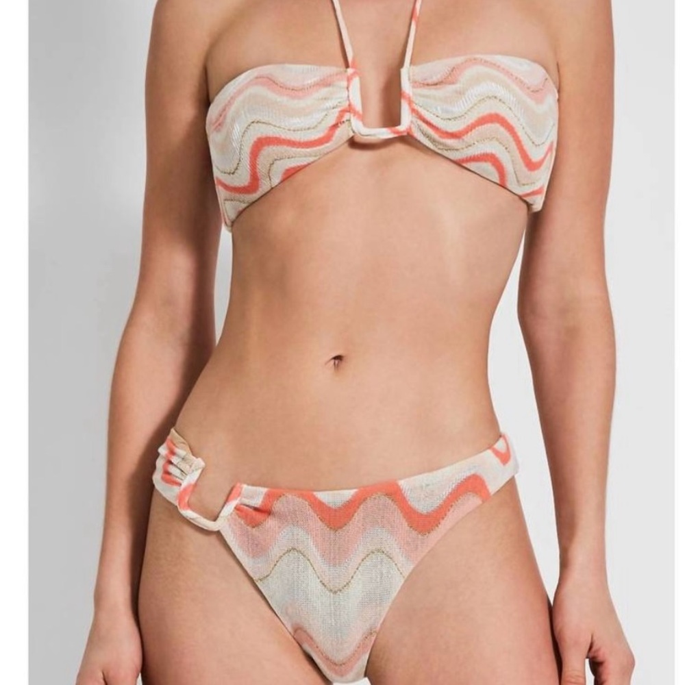 Devon Windsor Coral Wave Pattern Bikini - image 1